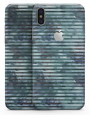 Dark Blue Watercolor Stripes - iPhone X Skin-Kit