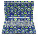Dark Blue and Green Watercolor Peacock Feathers - MacBook Air Skin Kit