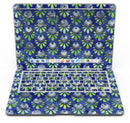 Dark Blue and Green Watercolor Peacock Feathers - MacBook Air Skin Kit