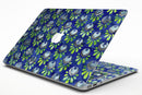 Dark Blue and Green Watercolor Peacock Feathers - MacBook Air Skin Kit