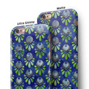 Dark Blue and Green Watercolor Peacock Feathers iPhone 6/6s or 6/6s Plus 2-Piece Hybrid INK-Fuzed Case