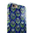 Dark Blue and Green Watercolor Peacock Feathers iPhone 6/6s or 6/6s Plus 2-Piece Hybrid INK-Fuzed Case