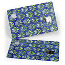 Dark Blue and Green Watercolor Peacock Feathers - Premium Protective Decal Skin-Kit for the Apple Credit Card