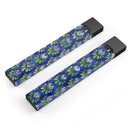 Dark Blue and Green Watercolor Peacock Feathers - Premium Decal Protective Skin-Wrap Sticker compatible with the Juul Labs vaping device