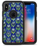 Dark Blue and Green Watercolor Peacock Feathers - iPhone X OtterBox Case & Skin Kits