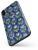Dark Blue and Green Watercolor Peacock Feathers - iPhone X Skin-Kit