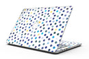 Dark Blue and Yellow Watercolor Dots over White - MacBook Pro with Retina Display Full-Coverage Skin Kit