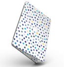 Dark Blue and Yellow Watercolor Dots over White - MacBook Pro with Retina Display Full-Coverage Skin Kit