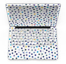 Dark Blue and Yellow Watercolor Dots over White - MacBook Pro with Retina Display Full-Coverage Skin Kit