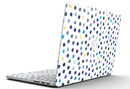 Dark Blue and Yellow Watercolor Dots over White - MacBook Pro with Retina Display Full-Coverage Skin Kit