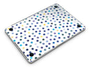 Dark Blue and Yellow Watercolor Dots over White - MacBook Pro with Retina Display Full-Coverage Skin Kit