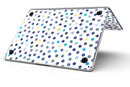 Dark Blue and Yellow Watercolor Dots over White - MacBook Pro with Retina Display Full-Coverage Skin Kit
