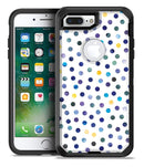 Dark Blue and Yellow Watercolor Dots over White - iPhone 7 Plus/8 Plus OtterBox Case & Skin Kits