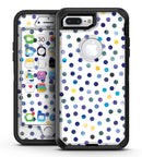 Dark Blue and Yellow Watercolor Dots over White - iPhone 7 Plus/8 Plus OtterBox Case & Skin Kits