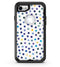 Dark Blue and Yellow Watercolor Dots over White - iPhone 7 or 8 OtterBox Case & Skin Kits