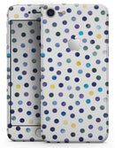 Dark Blue and Yellow Watercolor Dots over White - Skin-kit for the iPhone 8 or 8 Plus