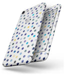 Dark Blue and Yellow Watercolor Dots over White - Skin-kit for the iPhone 8 or 8 Plus