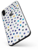 Dark Blue and Yellow Watercolor Dots over White - iPhone X Skin-Kit