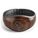 Dark Brown Wood Grain - Decal Skin Wrap Kit for the Disney Magic Band