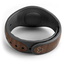 Dark Brown Wood Grain - Decal Skin Wrap Kit for the Disney Magic Band