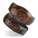 Dark Brown Wood Grain - Decal Skin Wrap Kit for the Disney Magic Band