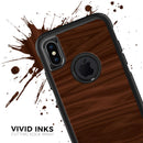 Dark Brown Wood Grain - Skin Kit for the iPhone OtterBox Cases