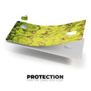 Dark Brown and Lime Green Cauliflower Damask Pattern - Premium Protective Decal Skin-Kit for the Apple Credit Card