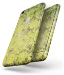 Dark Brown and Lime Green Cauliflower Damask Pattern - Skin-kit for the iPhone 8 or 8 Plus