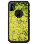 Dark Brown and Lime Green Cauliflower Damask Pattern - iPhone X OtterBox Case & Skin Kits