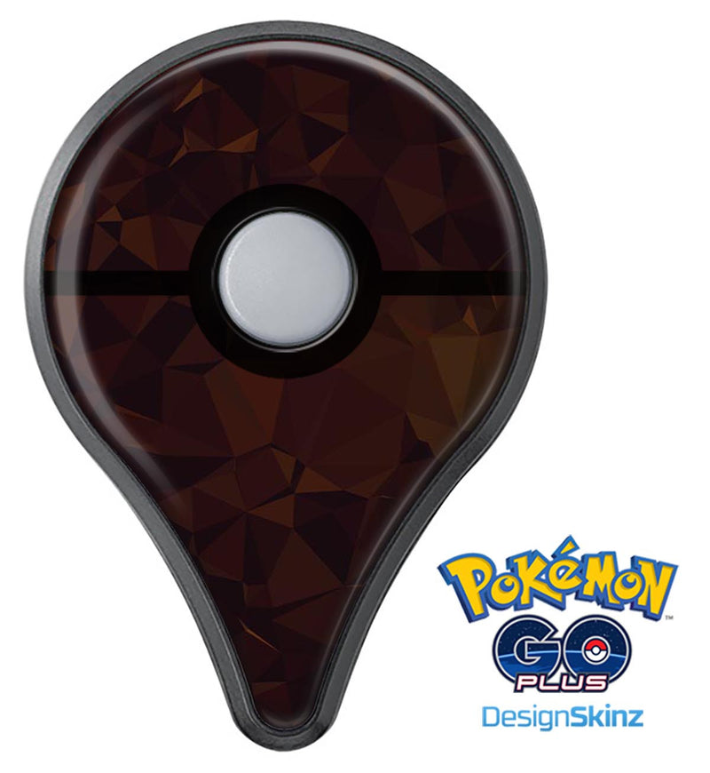 Dark Copper Abstract Geometric Shapes Pokémon GO Plus Vinyl Protective Decal Skin Kit