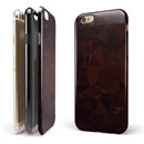 Dark Copper Abstract Geometric Shapes iPhone 6/6s or 6/6s Plus 2-Piece Hybrid INK-Fuzed Case
