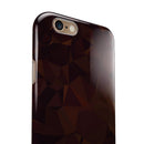Dark Copper Abstract Geometric Shapes iPhone 6/6s or 6/6s Plus 2-Piece Hybrid INK-Fuzed Case
