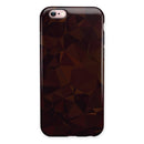 Dark Copper Abstract Geometric Shapes iPhone 6/6s or 6/6s Plus 2-Piece Hybrid INK-Fuzed Case