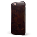 Dark Copper Abstract Geometric Shapes iPhone 6/6s or 6/6s Plus 2-Piece Hybrid INK-Fuzed Case