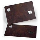 Dark Copper Abstract Geometric Shapes - Premium Protective Decal Skin-Kit for the Apple Credit Card