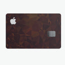 Dark Copper Abstract Geometric Shapes - Premium Protective Decal Skin-Kit for the Apple Credit Card