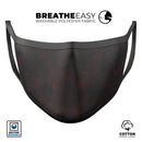 Dark Copper Abstract Geometric Shapes - Made in USA Mouth Cover Unisex Anti-Dust Cotton Blend Reusable & Washable Face Mask with Adjustable Sizing for Adult or Child