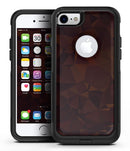 Dark Copper Abstract Geometric Shapes - iPhone 7 or 7 Plus Commuter Case Skin Kit
