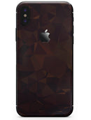 Dark Copper Abstract Geometric Shapes - iPhone X Skin-Kit