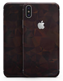 Dark Copper Abstract Geometric Shapes - iPhone X Skin-Kit