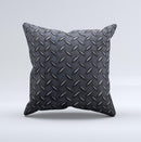 Dark Diamond Plate Ink-Fuzed Decorative Throw Pillow