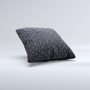 Dark Diamond Plate Ink-Fuzed Decorative Throw Pillow