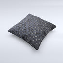 Dark Diamond Plate Ink-Fuzed Decorative Throw Pillow