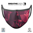 Dark Geometric V15 - Made in USA Mouth Cover Unisex Anti-Dust Cotton Blend Reusable & Washable Face Mask with Adjustable Sizing for Adult or Child