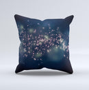 Dark Glowing Sparks Ink-Fuzed Decorative Throw Pillow
