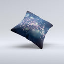 Dark Glowing Sparks Ink-Fuzed Decorative Throw Pillow