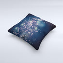 Dark Glowing Sparks Ink-Fuzed Decorative Throw Pillow