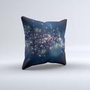 Dark Glowing Sparks Ink-Fuzed Decorative Throw Pillow
