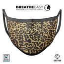 Dark Gold Flaked Animal v1 - Made in USA Mouth Cover Unisex Anti-Dust Cotton Blend Reusable & Washable Face Mask with Adjustable Sizing for Adult or Child