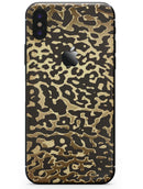 Dark Gold Flaked Animal v1 - iPhone X Skin-Kit